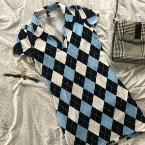 H&M Argyle bodycon mini dress